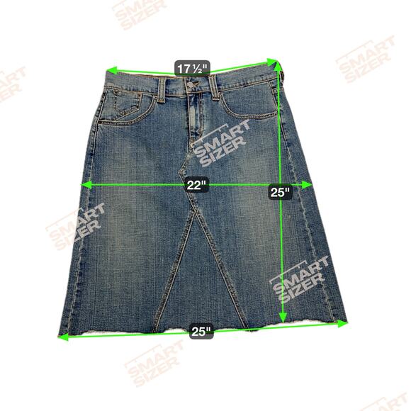 Levi's Almost Vintage Deconstructed Denim A-Line Skirt Five Pocket Size 14 - Picture 6 of 13